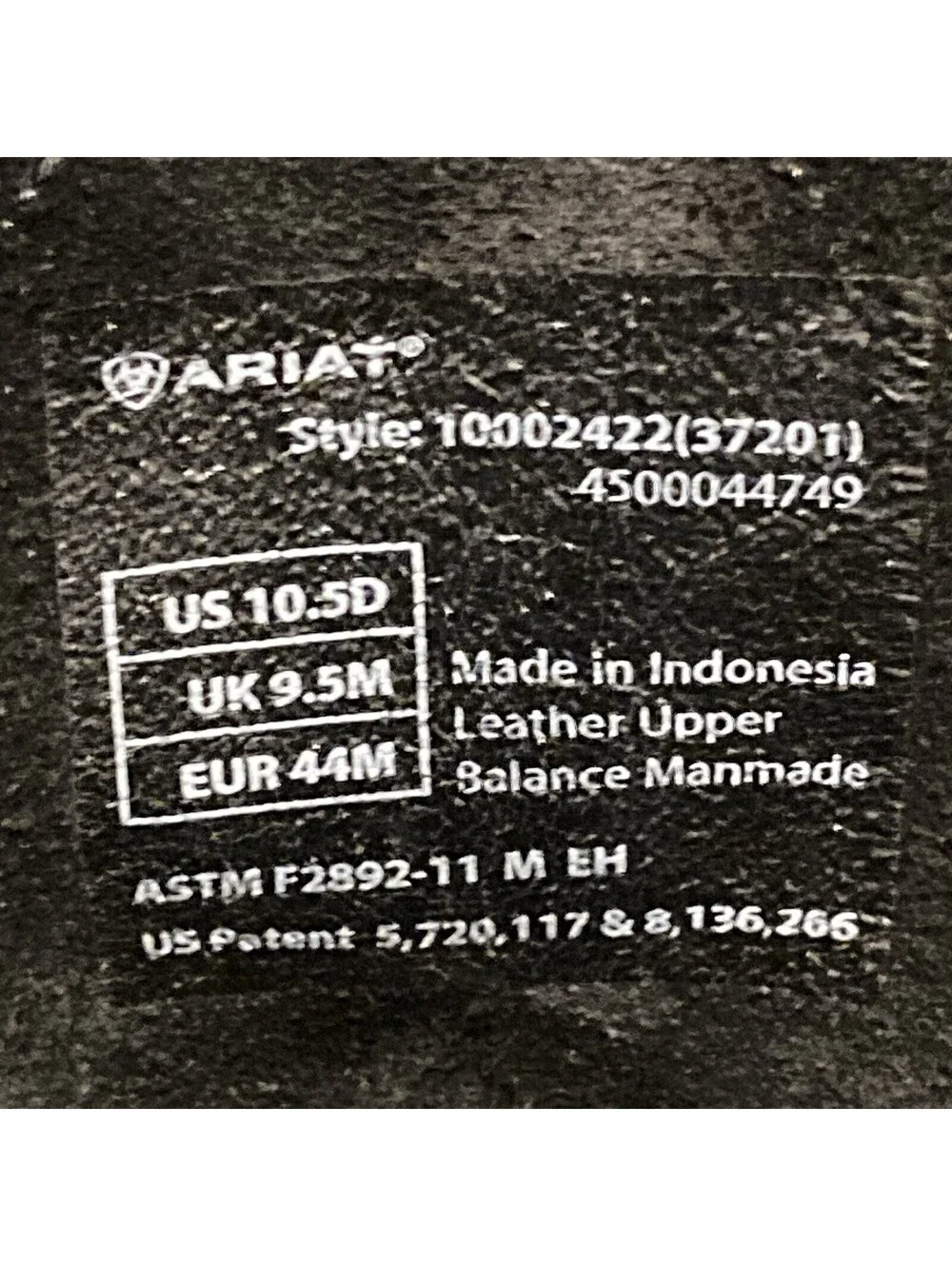 Men’s 10.5 Ariat Sierra Boots Black Leather Pull On Waterproof Work Soft Toe
